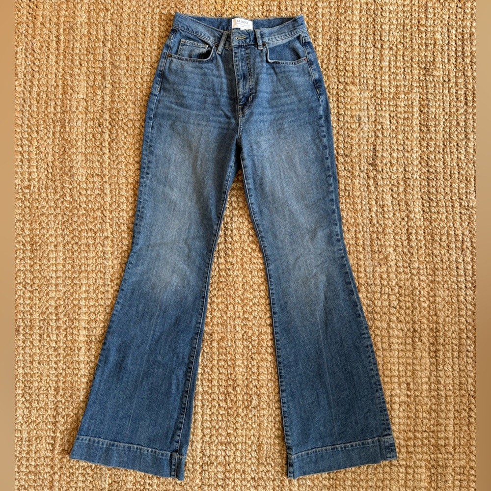 La Ligne Mer High Rise Flare Blue Women's Jeans - 28